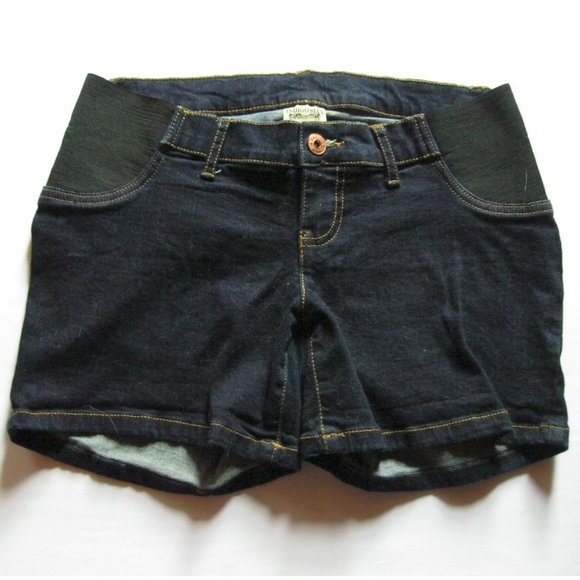 Indigo Blue Dark Wash Jean Shorts - Picture 1 of 9